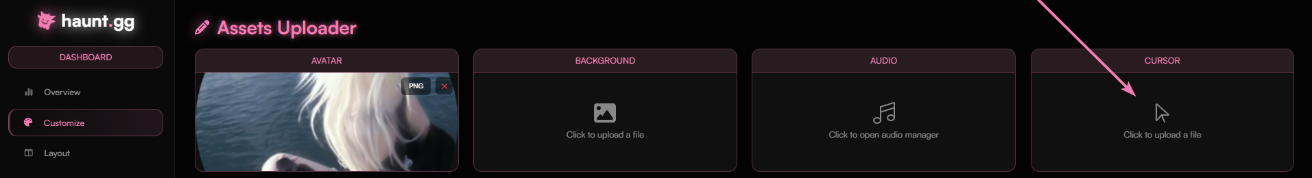 Cursor Upload Interface