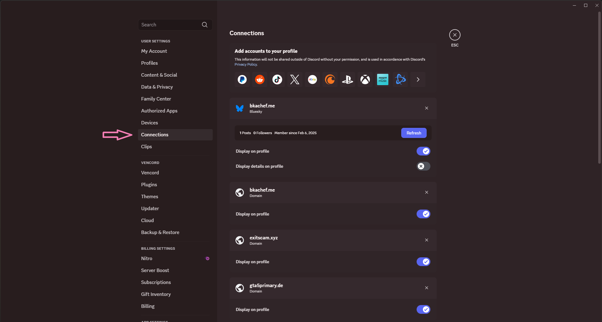 Discord Settings