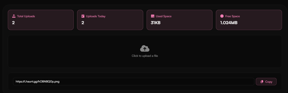 Image Host Upload Interface