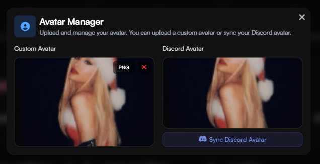 Avatar Manager Interface