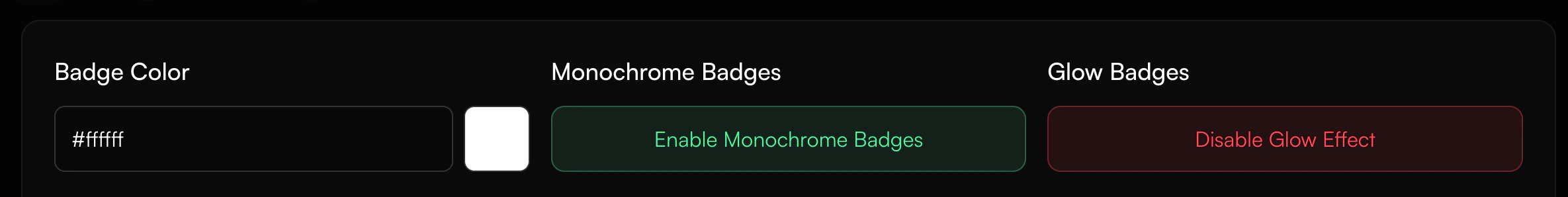 Badge Color Customization
Interface