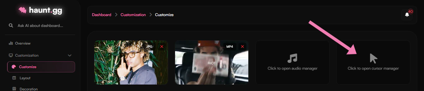 Cursor Manager Interface