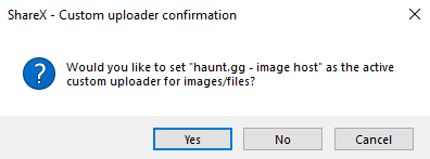 Custom uploader confirmation