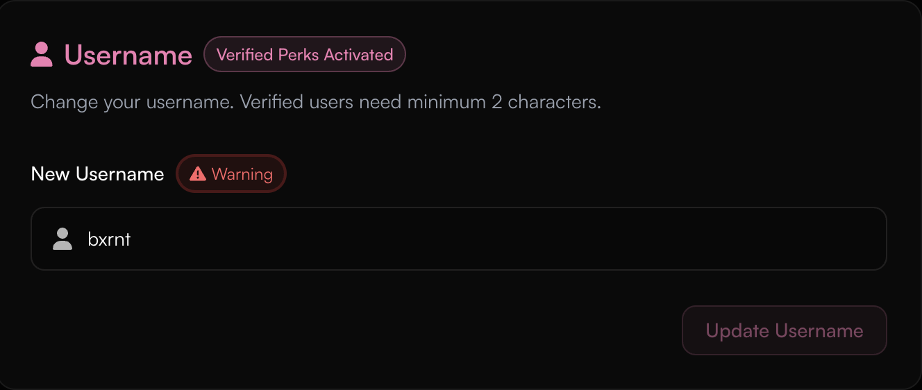 Username Cooldown