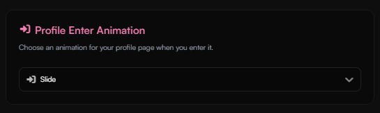 Profile Enter Animation