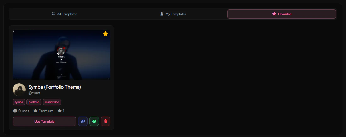 Use and Share Template