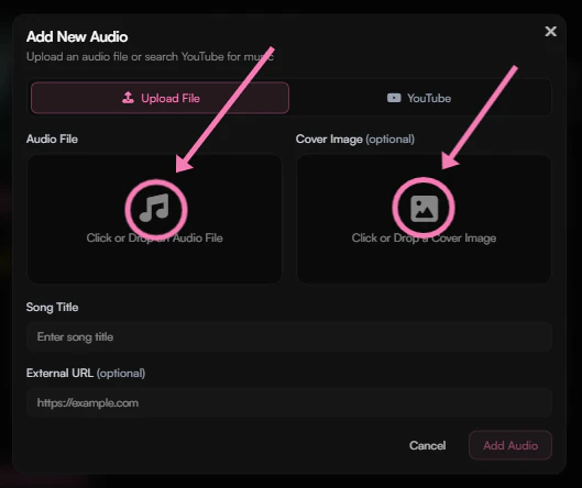 Upload Audio Interface