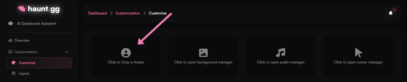 Assets Upload Interface