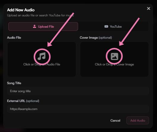 Upload Audio Interface