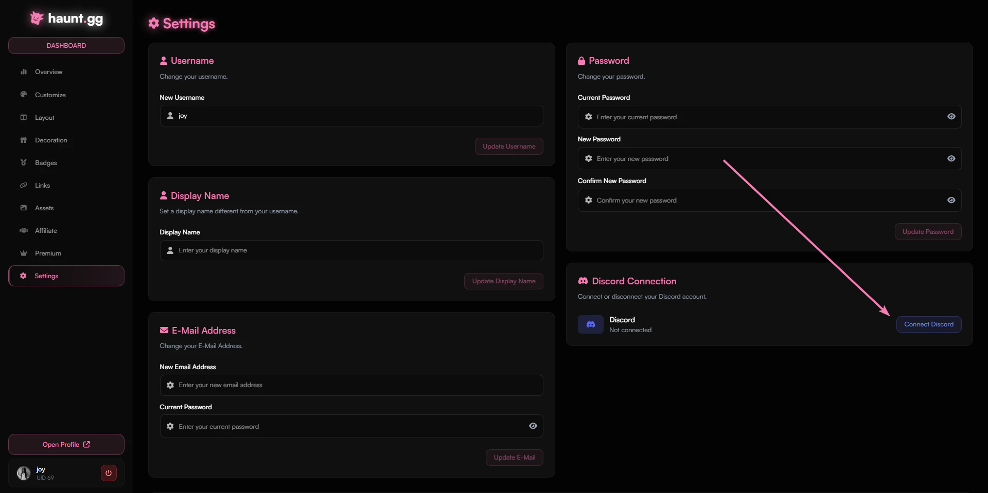 Discord Account Linking