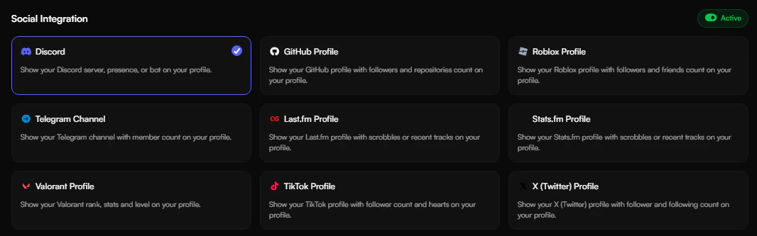 Discord Presence Settings