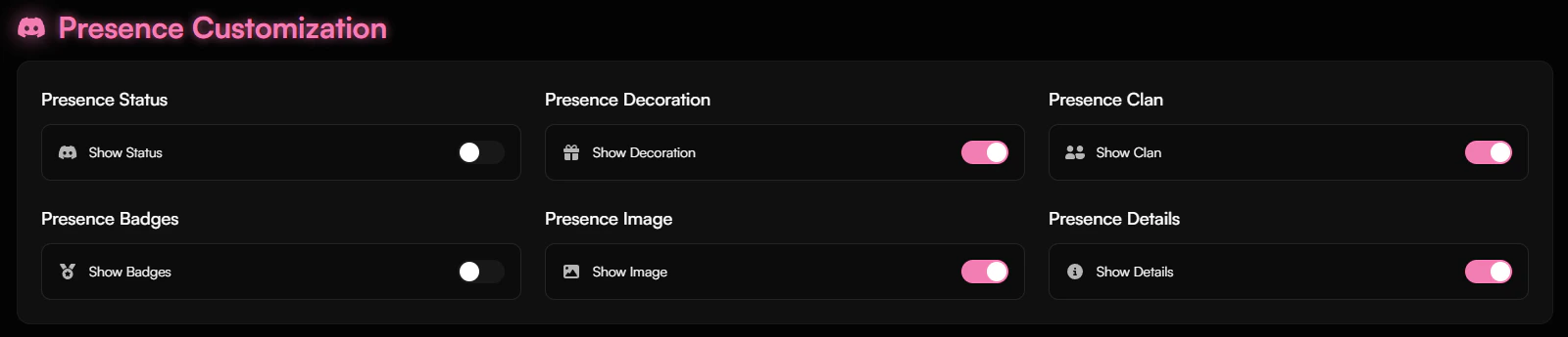 Social Integration Customization Interface