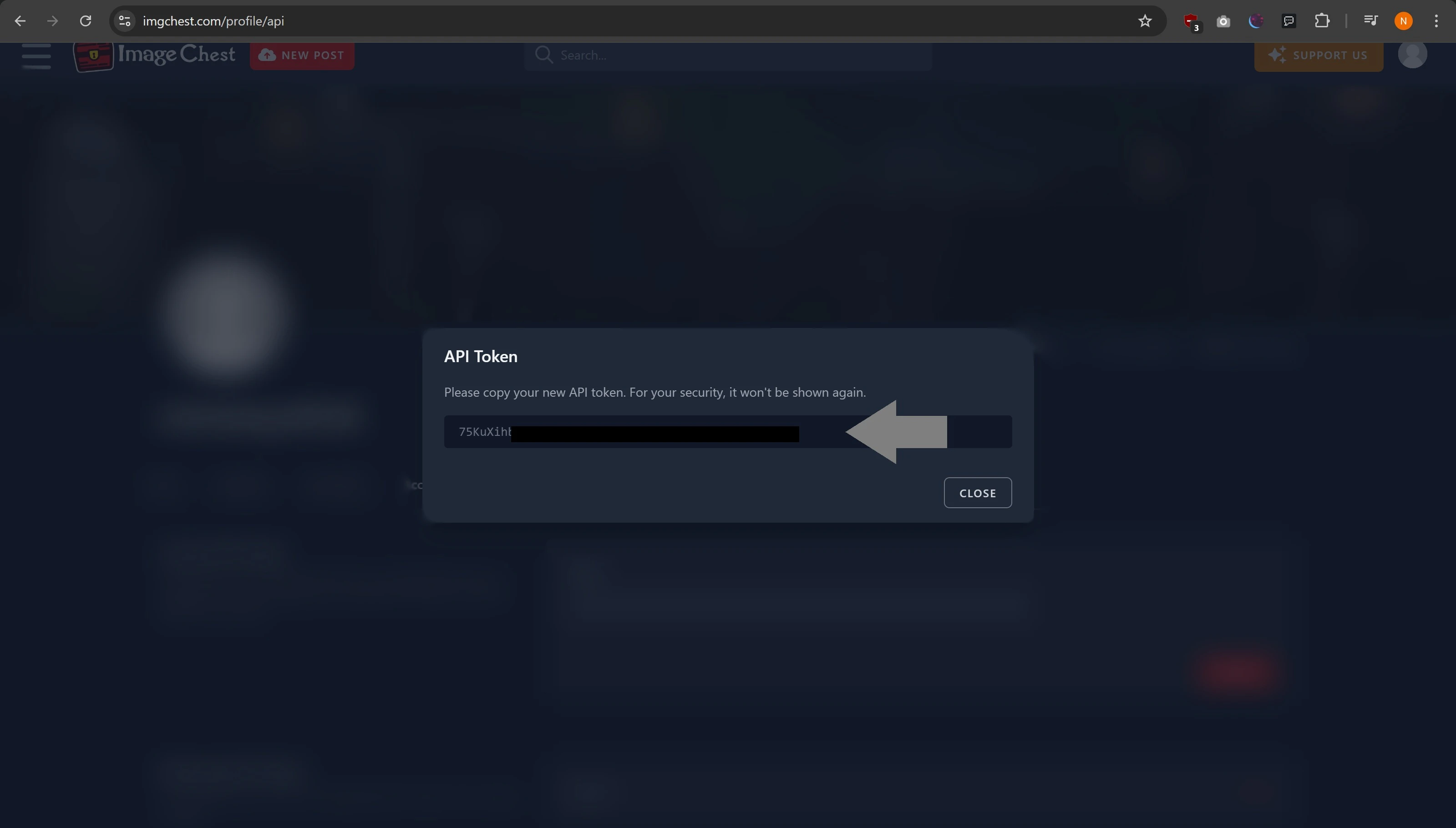 Hayami Imgchest API Token