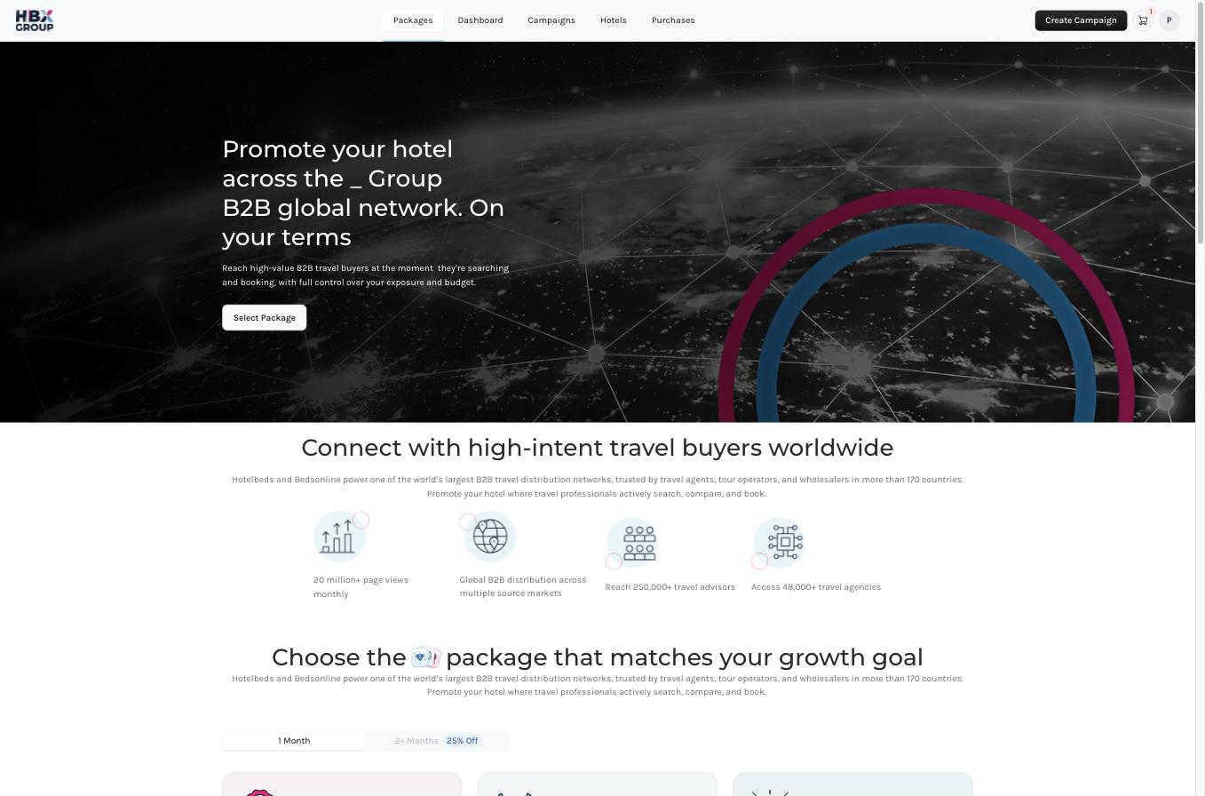 Packages Landing Hero