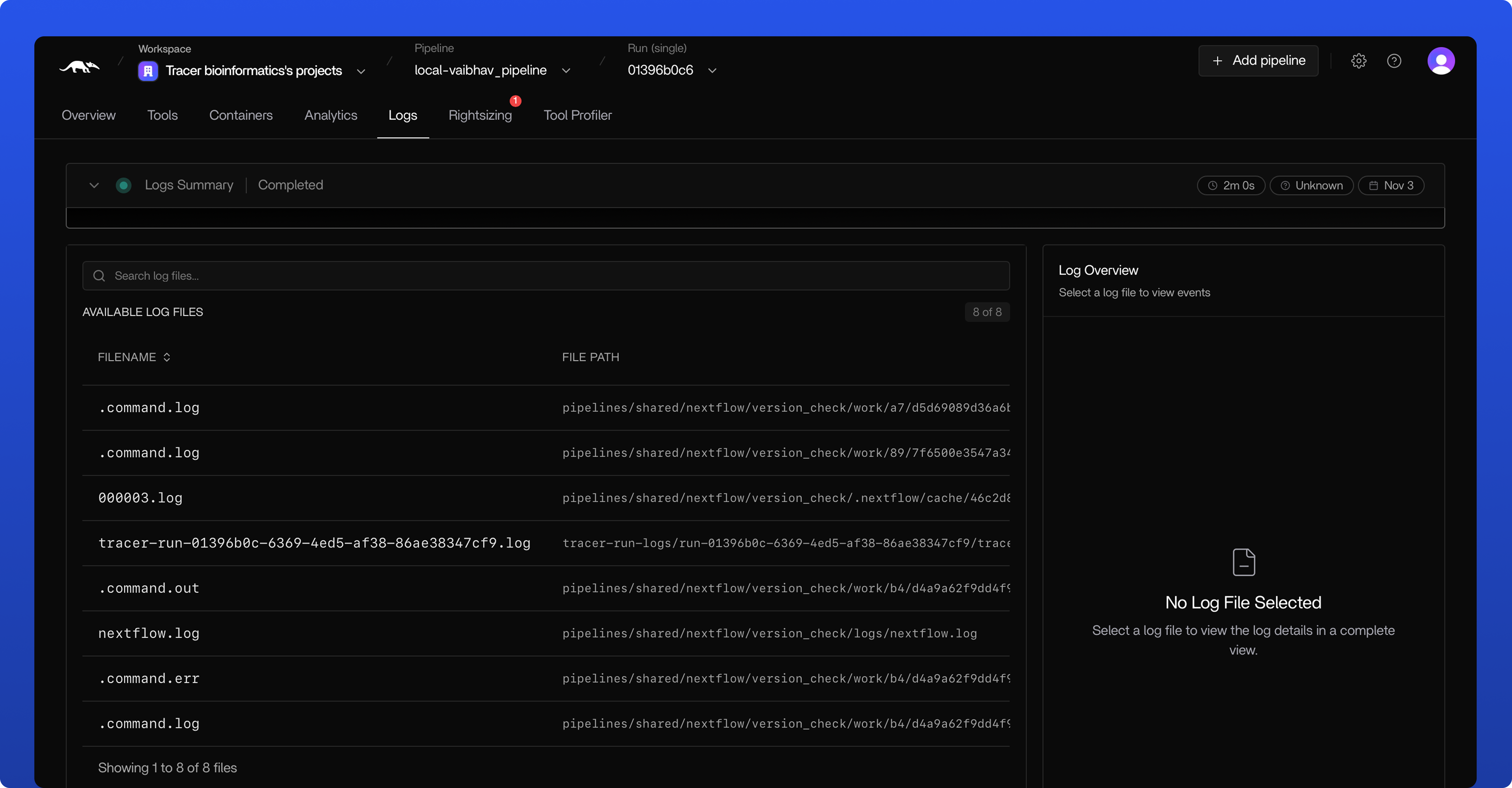 Log Overview