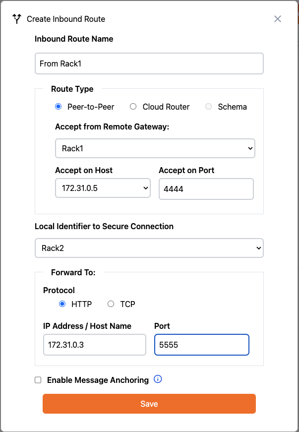 Create Inbound Route