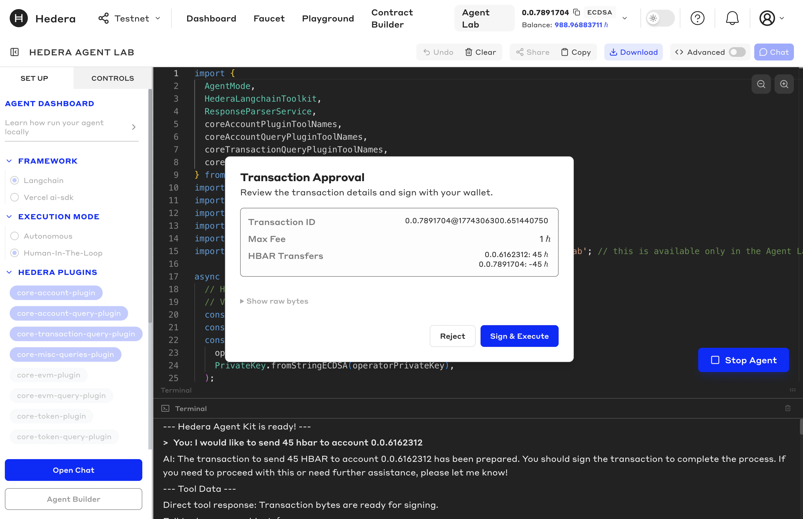 Human in the Loop Transaction