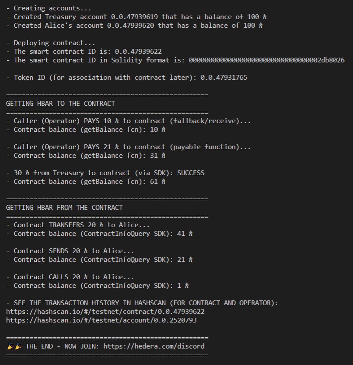 Send and Receive HBAR Using Solidity Smart Contracts - Hedera