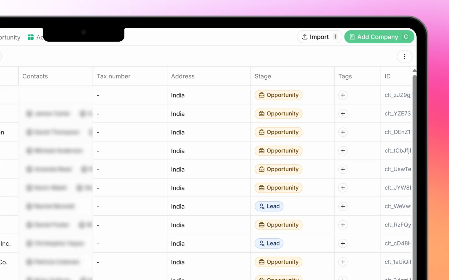 Adding Companies 1