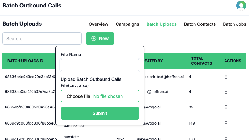 Add New Upload Screenshot