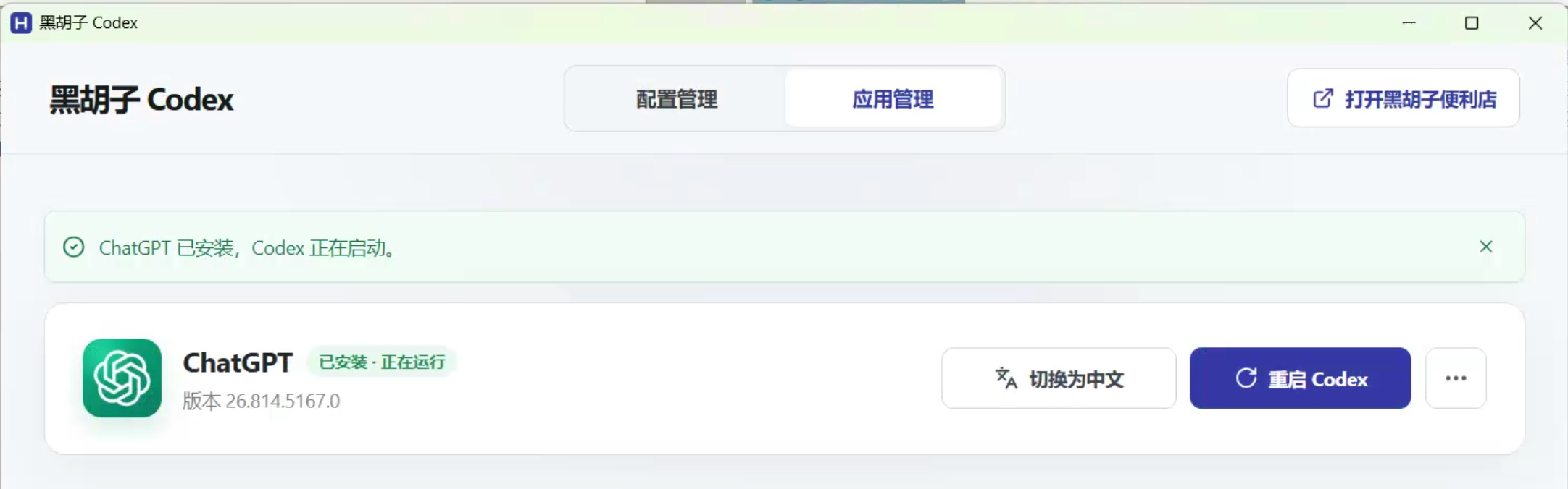 安装完成并启动桌面应用