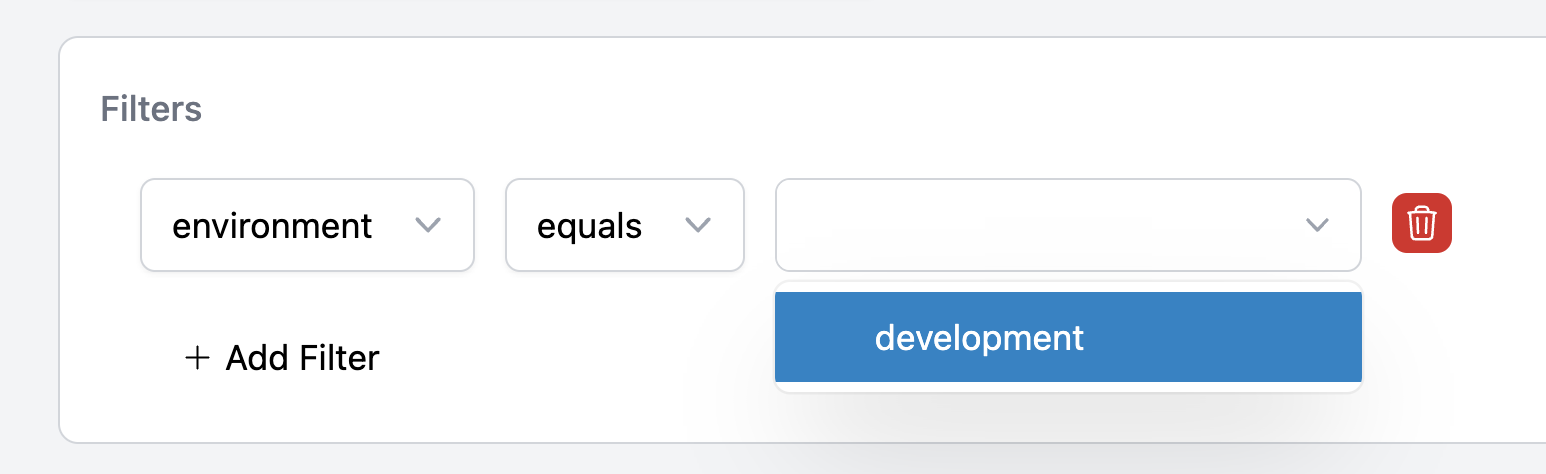 Add filters to specify environment within Helicone.