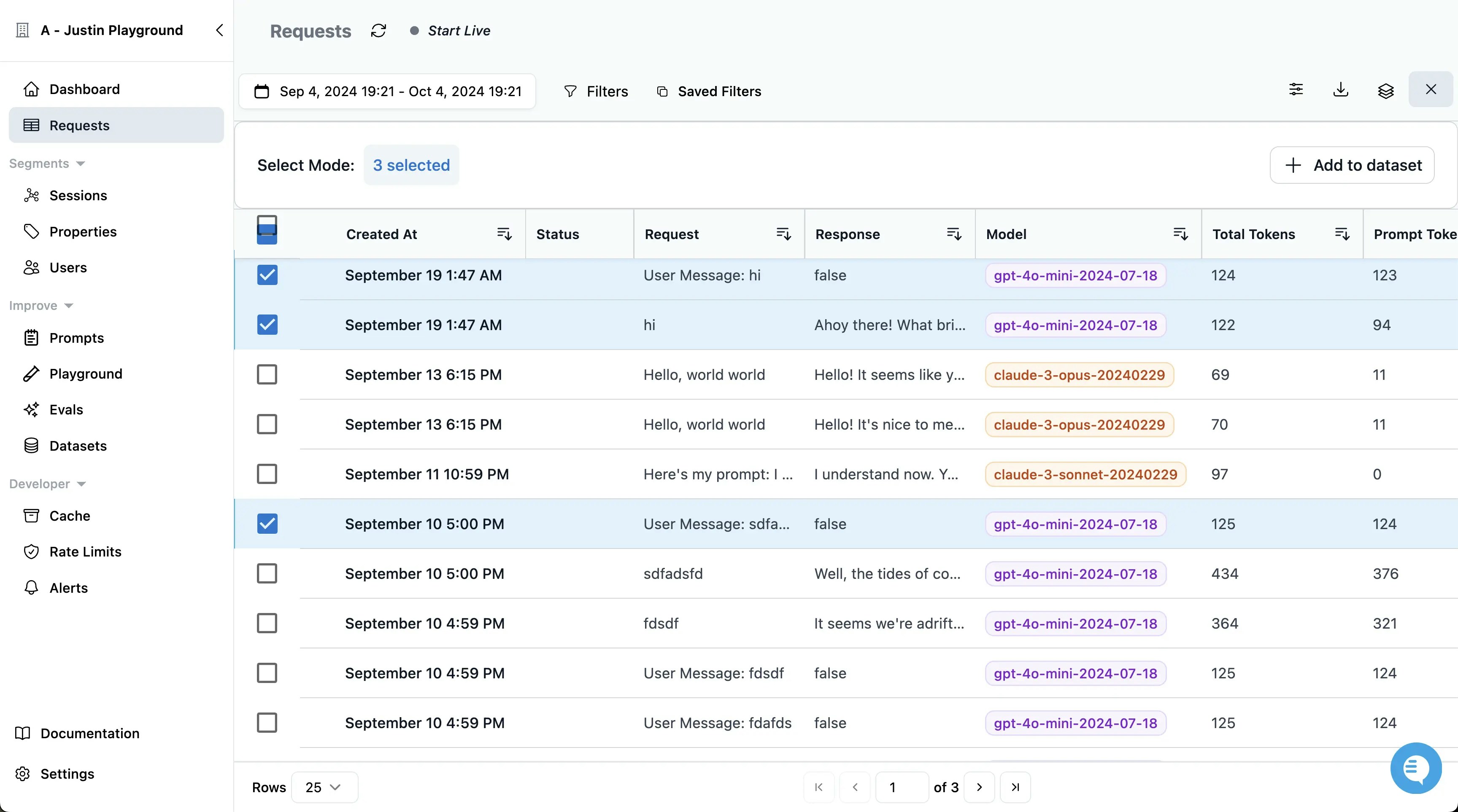 Create a new dataset