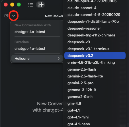 Chatting in Xcode and viewing requests in Helicone