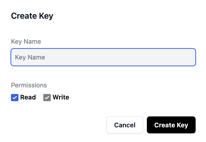 Option to enable read permission when creating a new Helicone API key.