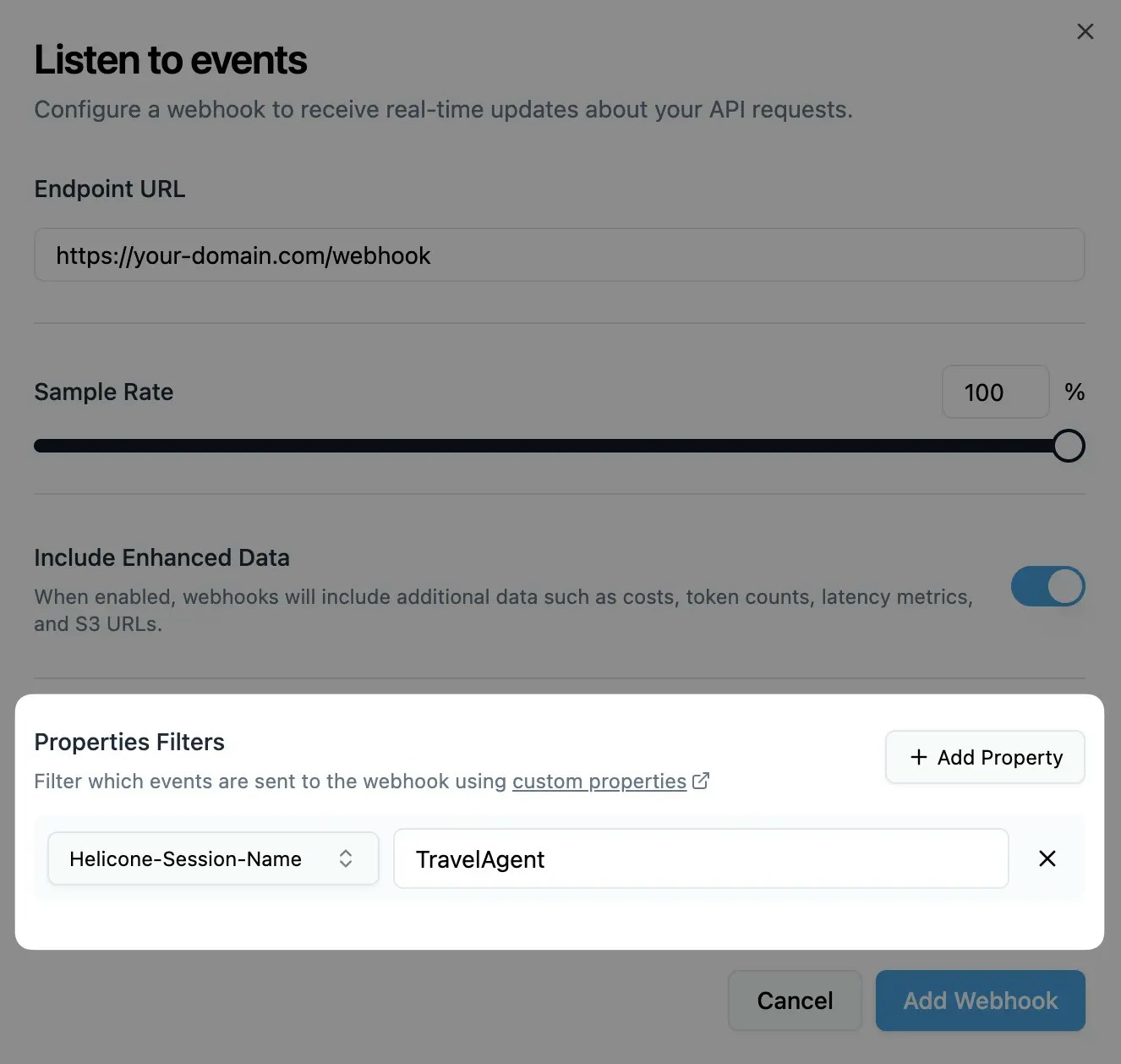 webhook configuration