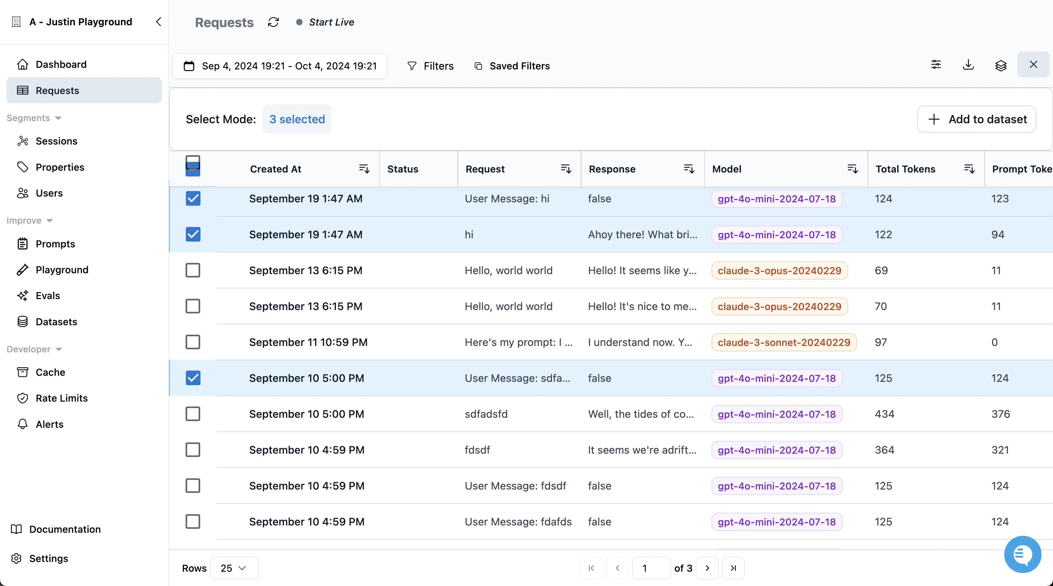 Create a new dataset