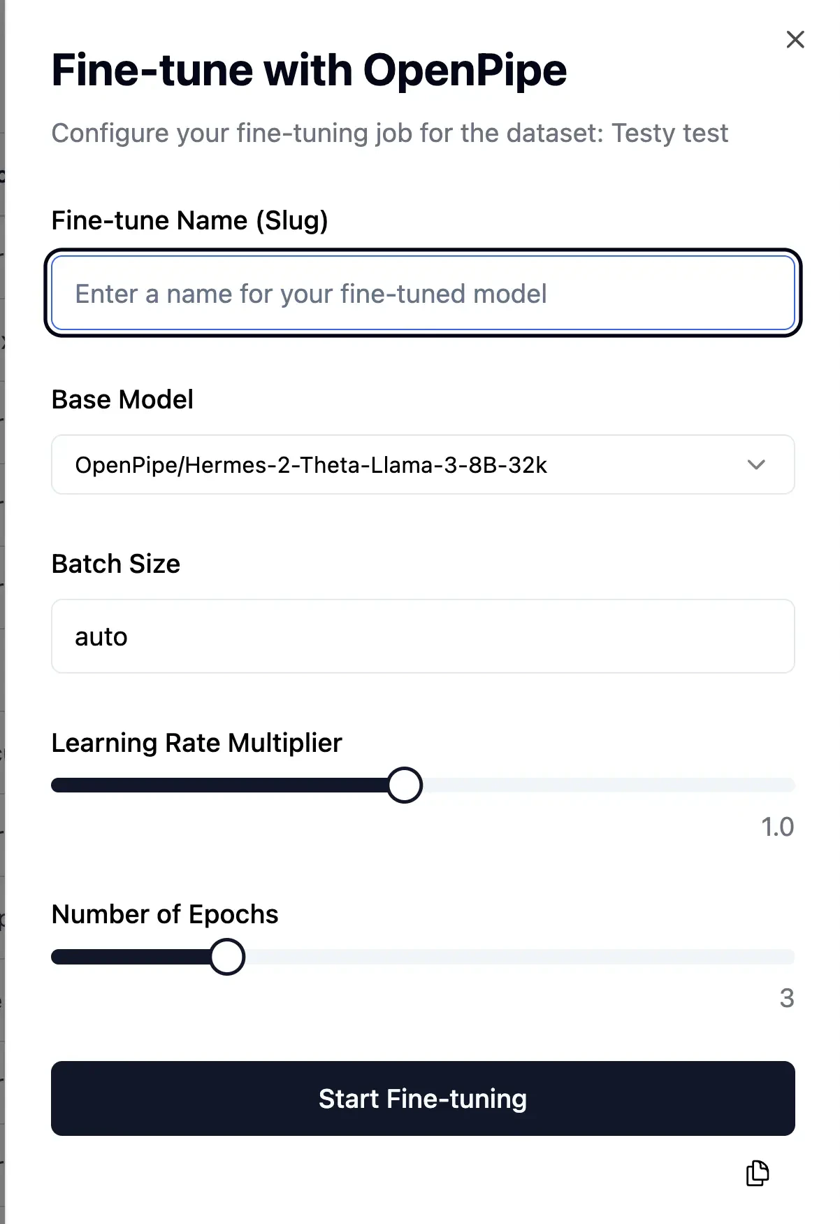Configure your fine-tuning job
