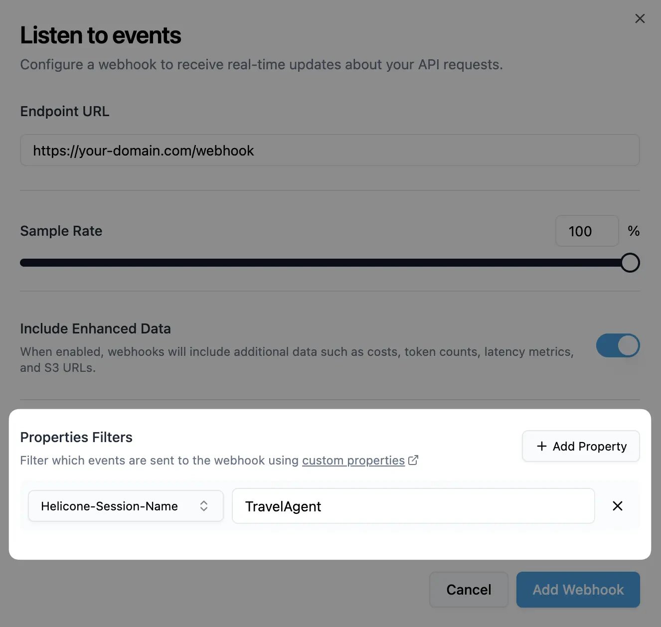 webhook configuration