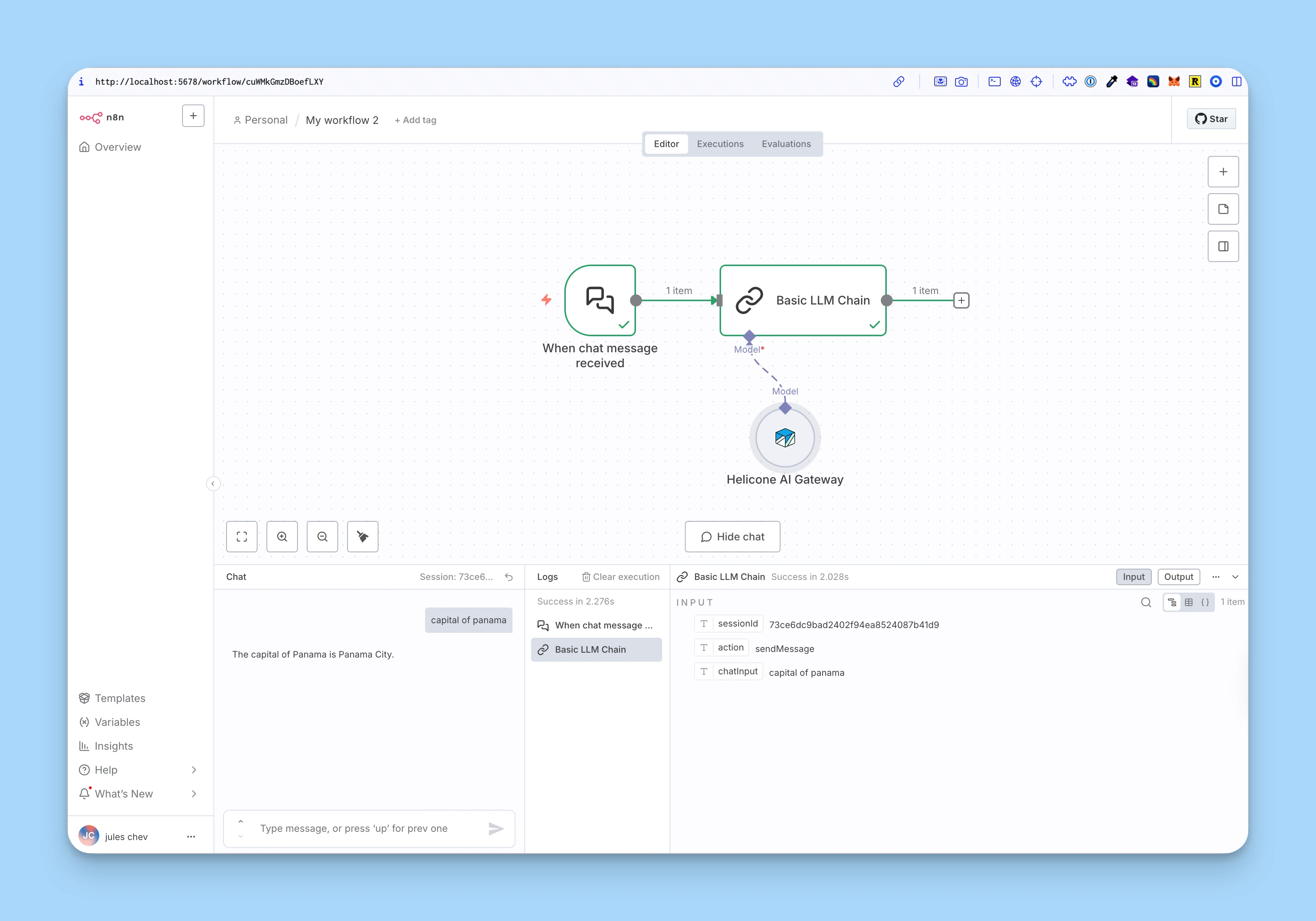 n8n workflow example