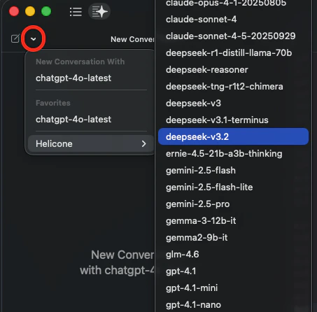 Chatting in Xcode and viewing requests in Helicone