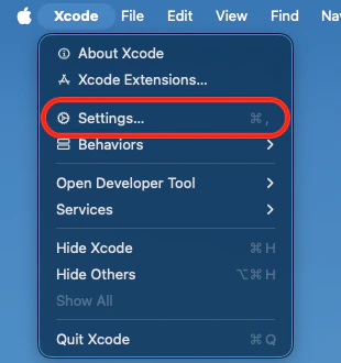 Xcode Settings - Intelligence section