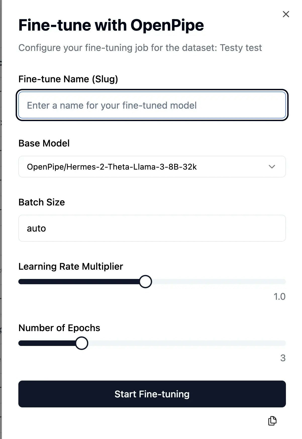 Configure your fine-tuning job