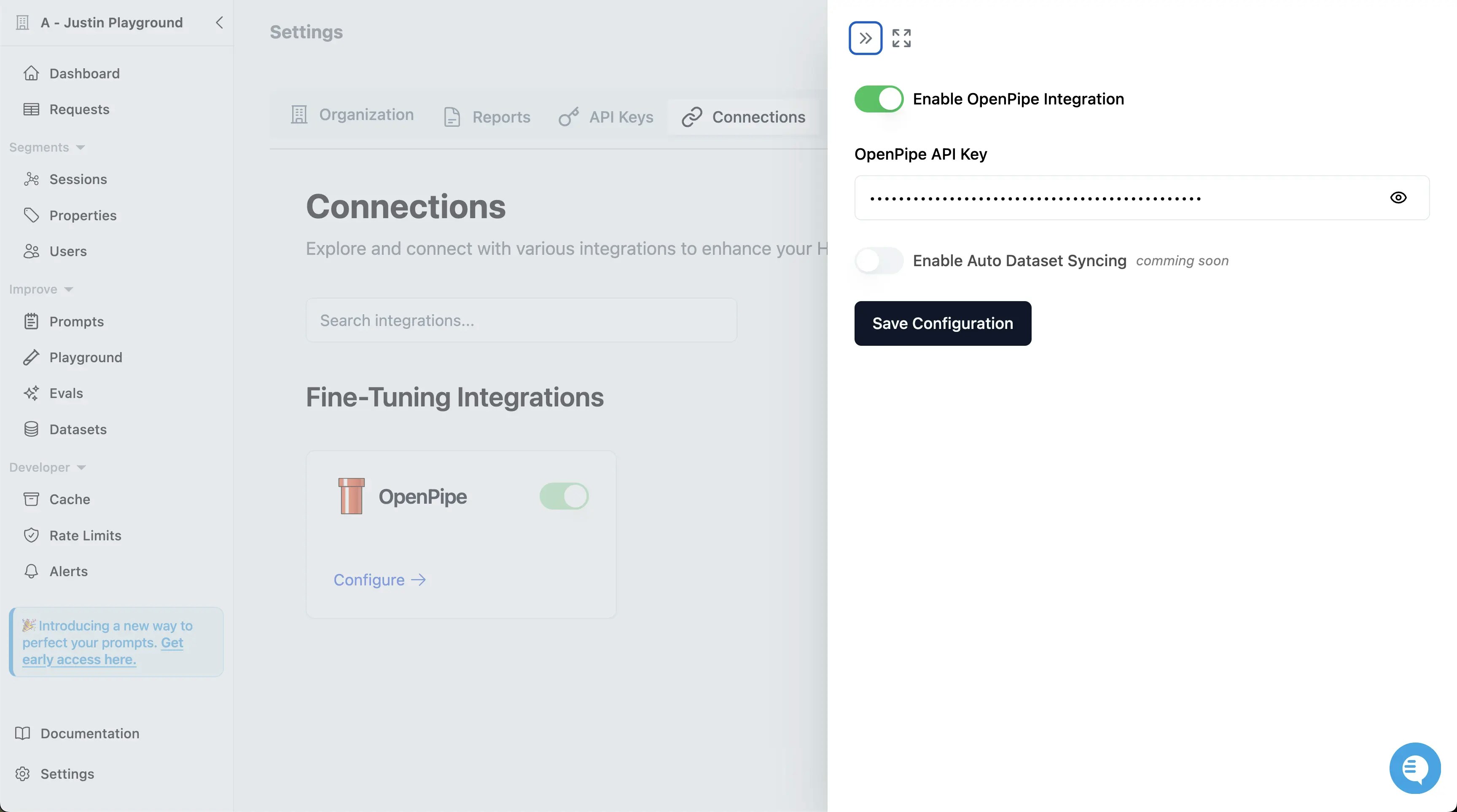 Configure OpenPipe Integration