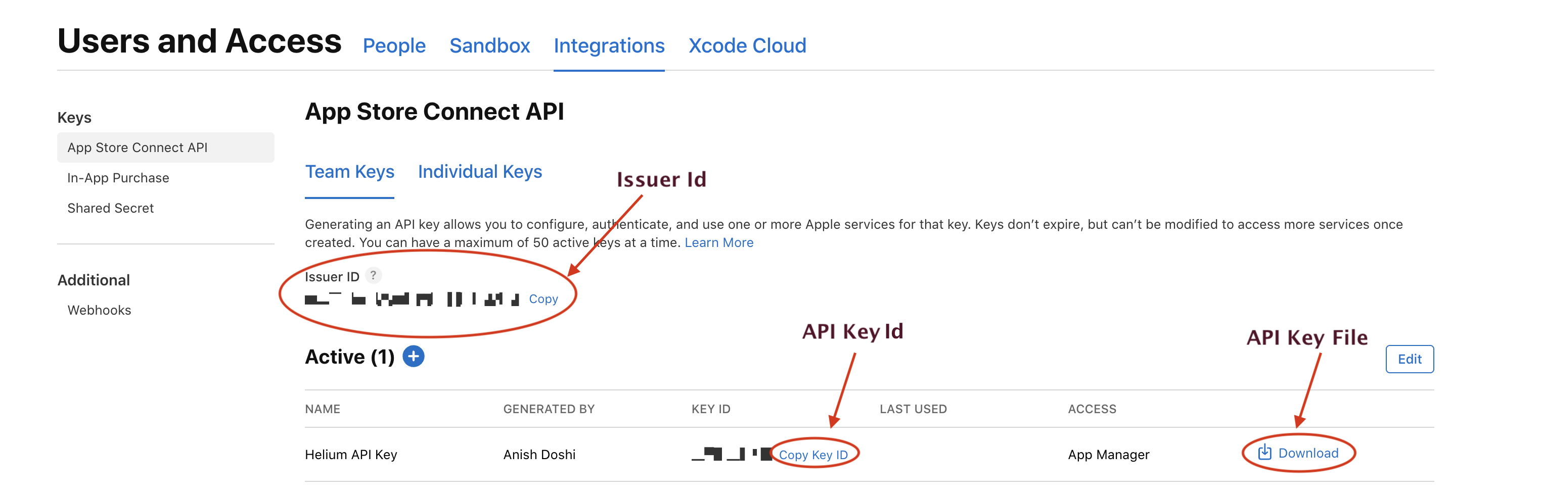 Finding your App Store Credentials