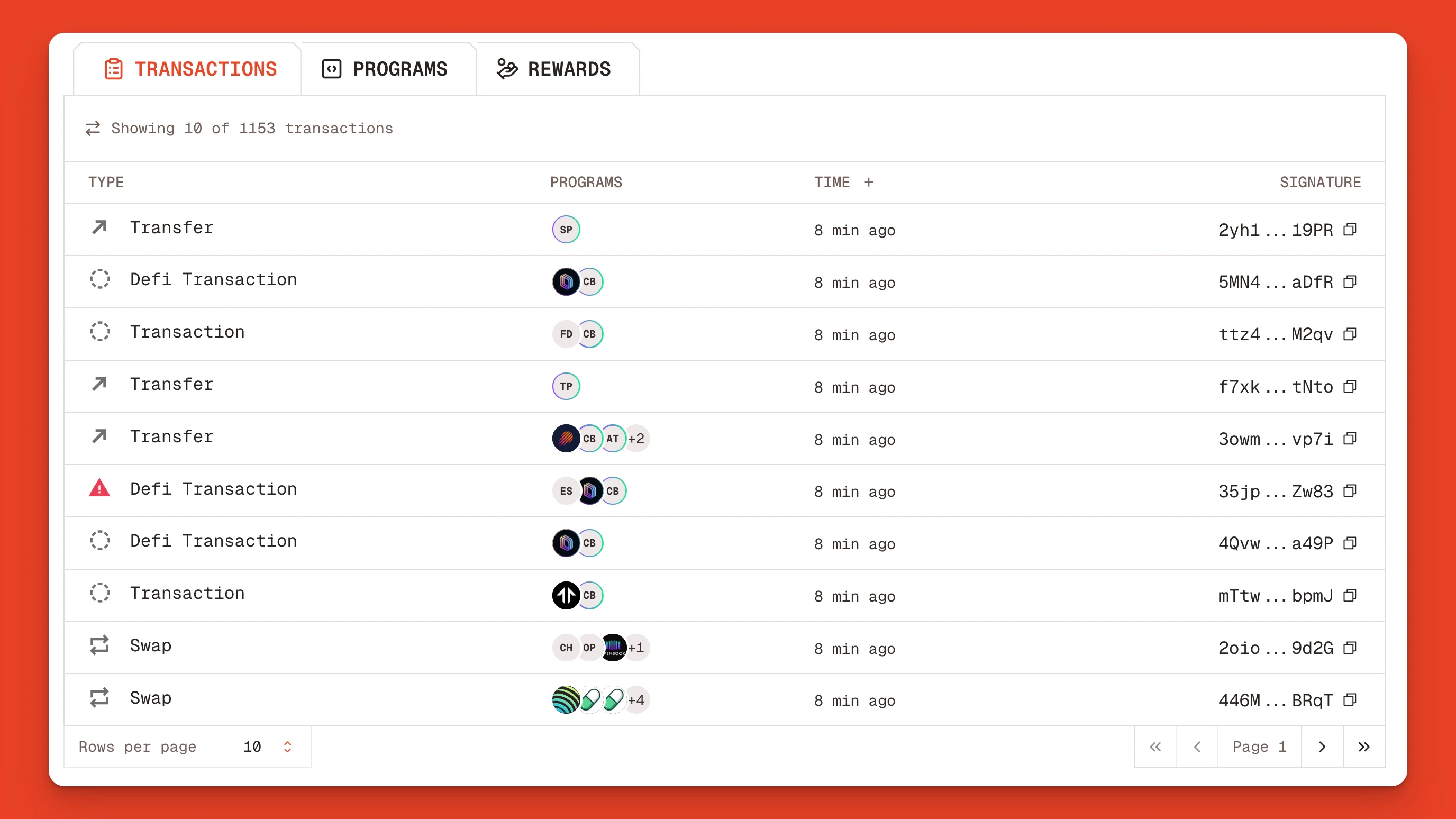 List view of Solana transactions included in slot 378,183,037