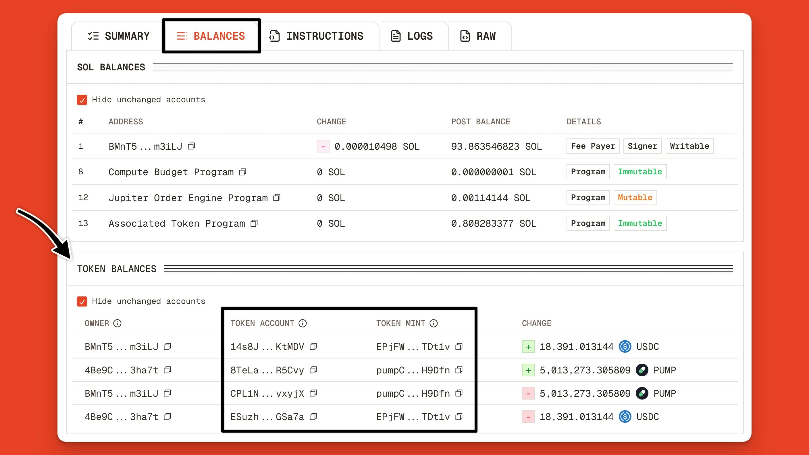 Find The Solana Token Mint Address And ATA From A Transaction Signature On The Orb Explorer Jp