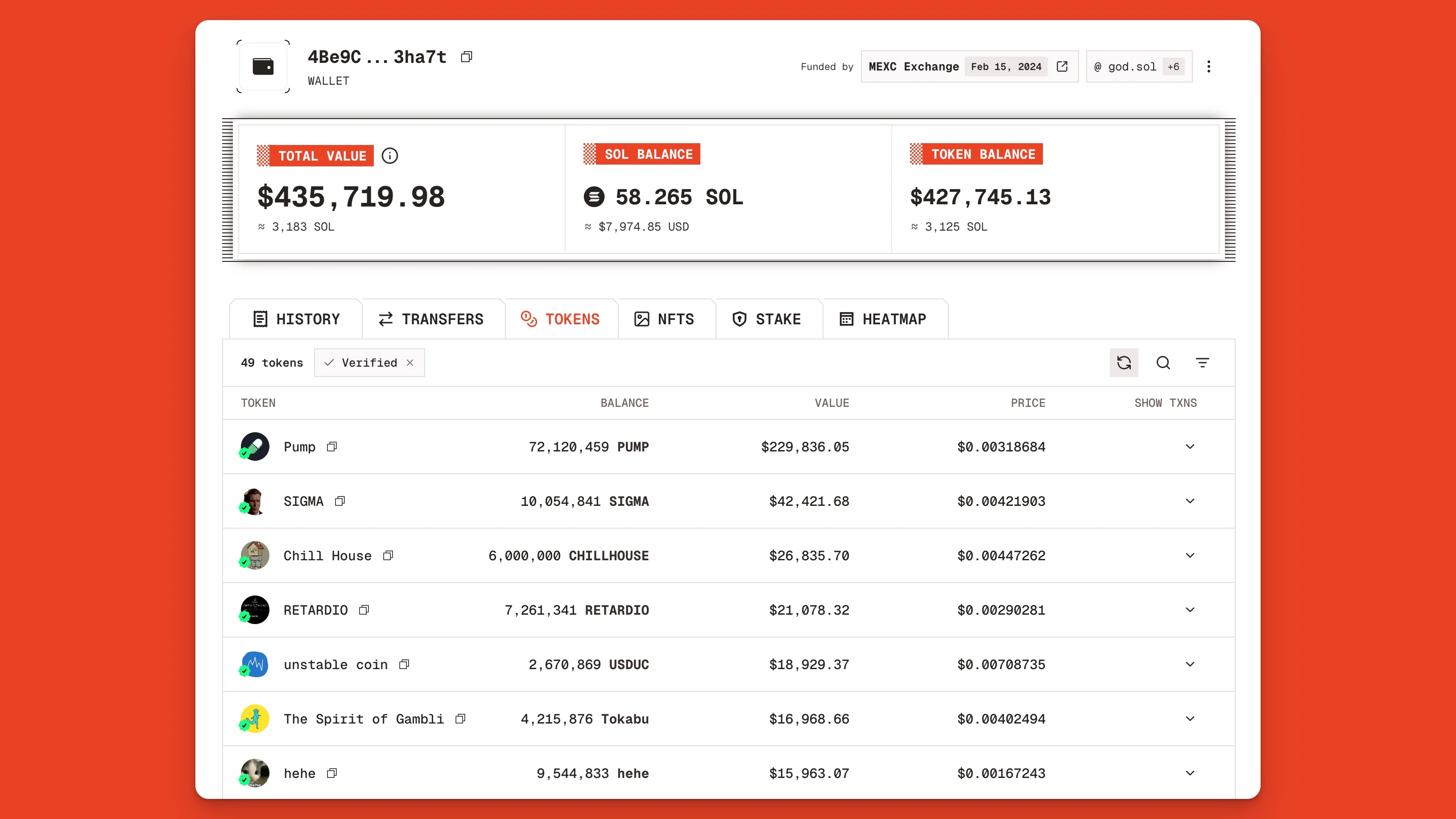 Solana Wallet Explorer Token List Balances And Prices Jp