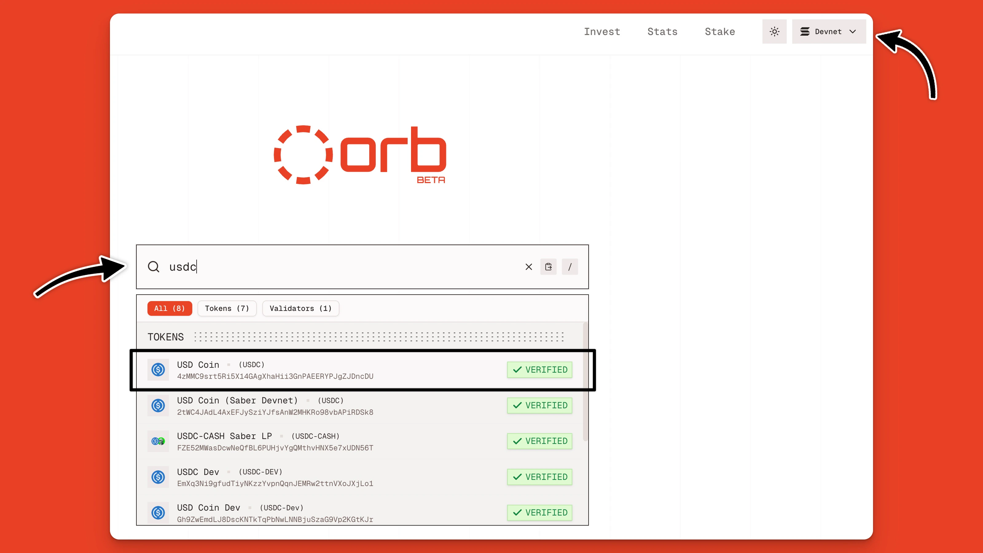 Find Solana Devnet Tokens On The Orb Explorer Jp