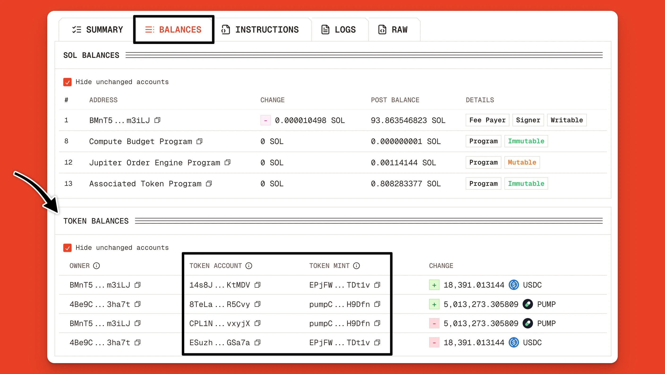 Find The Solana Token Mint Address And ATA From A Transaction Signature On The Orb Explorer Jp