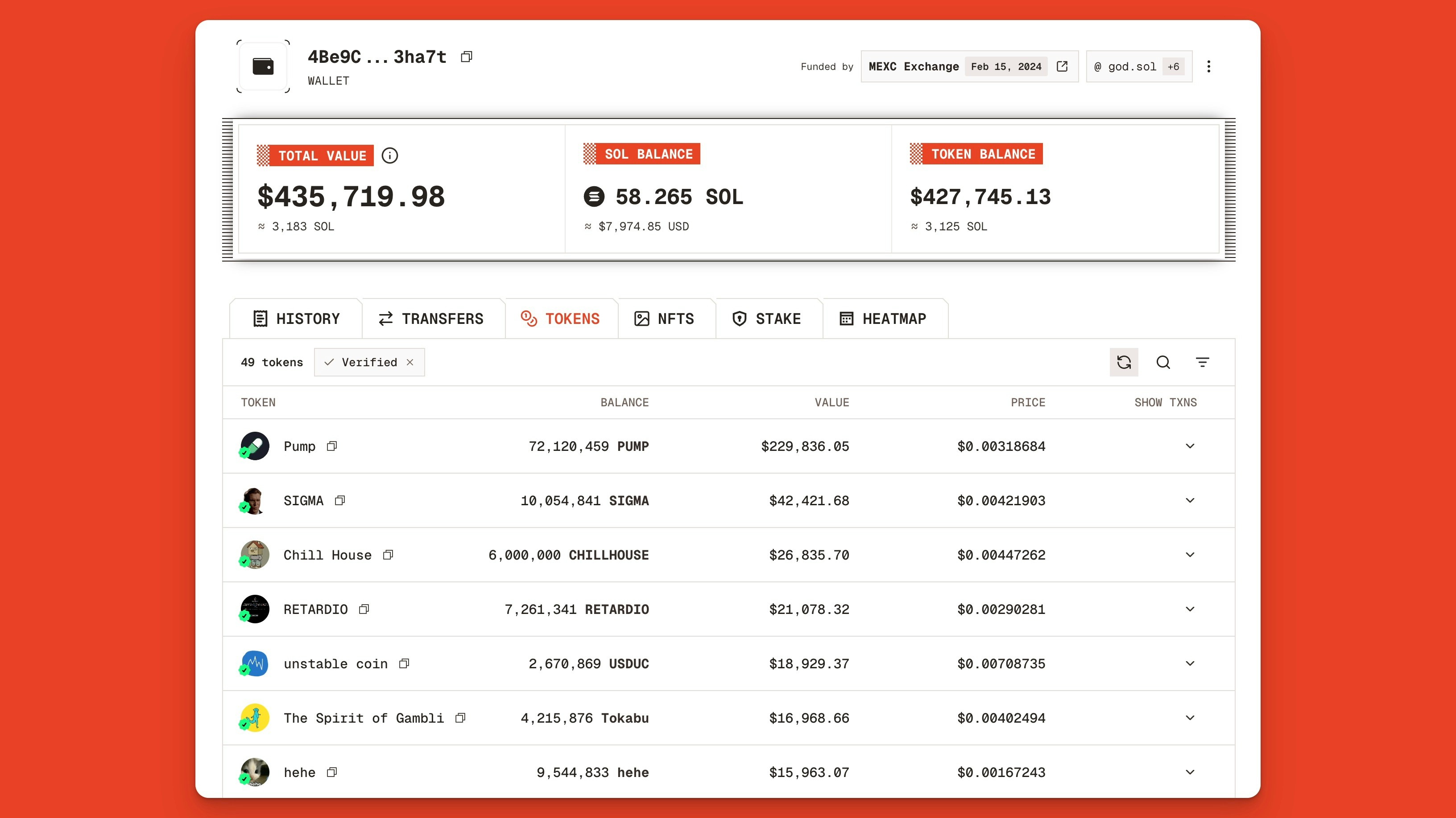 Solana Wallet Explorer Token List Balances And Prices Jp