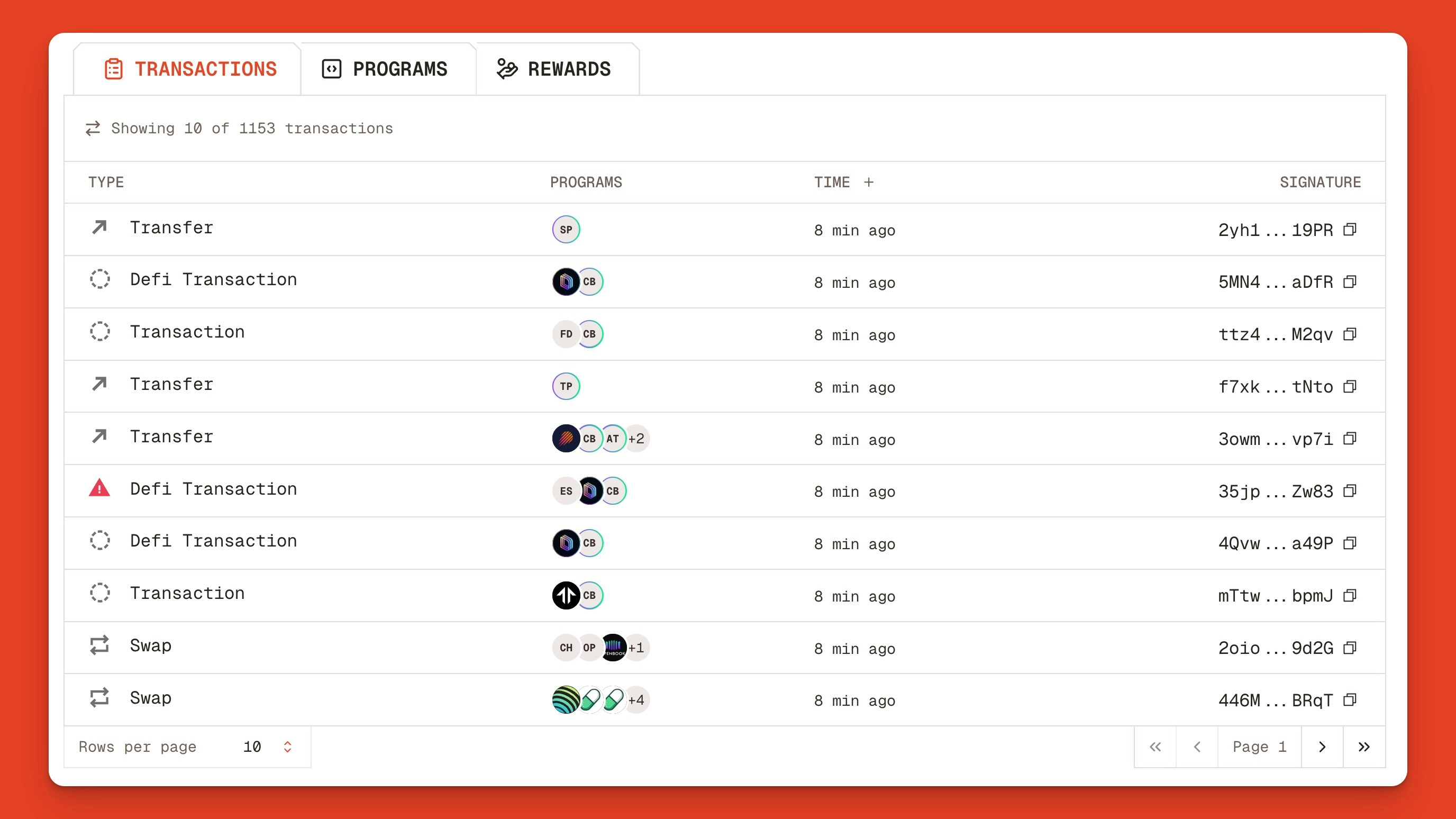 List view of Solana transactions included in slot 378,183,037