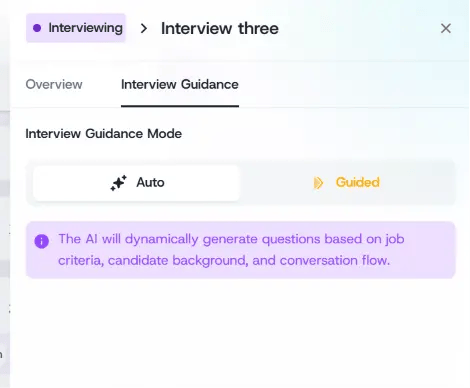 Auto guidance mode