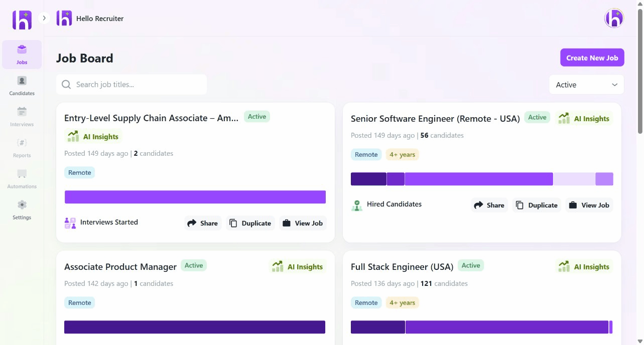 Hello Recruiter Job Board