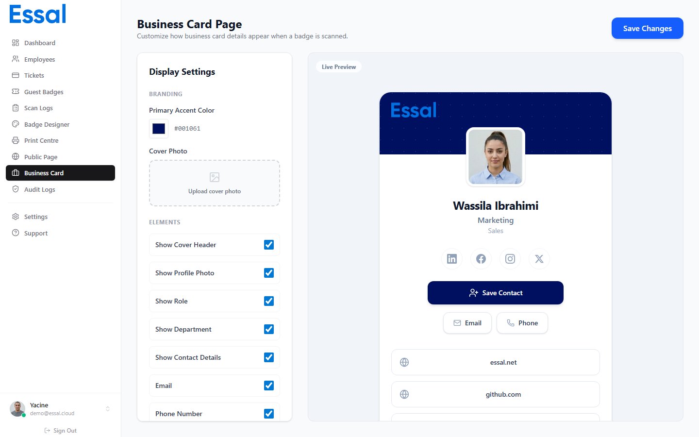 Business Card Editor