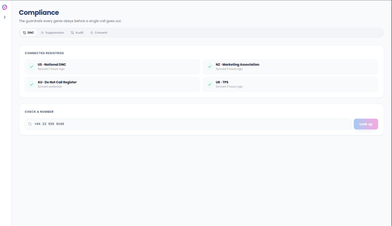 Compliance checklist modal before scheduling